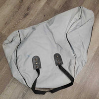 Saddle Carry Storage Bag, zipper *gc/fair, older, stains, rubs, scrapes Zipper: oxidized & stiff, slice
