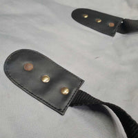 Saddle Carry Storage Bag, zipper *gc/fair, older, stains, rubs, scrapes Zipper: oxidized & stiff, slice
