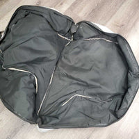 Saddle Carry Storage Bag, zipper *gc/fair, older, stains, rubs, scrapes Zipper: oxidized & stiff, slice
