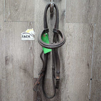 FS Rsd Padded Monocrown Bridle *gc/fair, N0 Noseband, stain, faded, v.dirty, gunky & sticky
