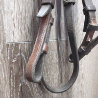 FS Rsd Padded Monocrown Bridle *gc/fair, N0 Noseband, stain, faded, v.dirty, gunky & sticky
