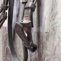 FS Rsd Padded Monocrown Bridle *gc/fair, N0 Noseband, stain, faded, v.dirty, gunky & sticky
