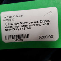Hvy Show Jacket, Zipper, snaps *vgc, seam puckers, older
