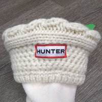 Pr Fleece Boot Socks, Crochet Tops *vgc, clean, hair, threads: mnr rubs & loose
