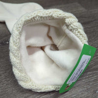 Pr Fleece Boot Socks, Crochet Tops *vgc, clean, hair, threads: mnr rubs & loose
