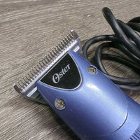 2x Speed Clippers, 10W & 10 Blades, oil, Bag *gc, clean, older, mnr hair, pulled/exposed cord end, worn plastic driver *WORK, SOUND GOOD, dirty bag
