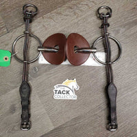 Sweet Iron French Link Loose Ring Gag Bit, Center Lozenge, Rubber Guards, Nunn Finer Nylon Cheeks, Trust Towel *vgc, clean, rubs, mnr rust, rubs & residue
