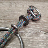 Sweet Iron French Link Loose Ring Gag Bit, Center Lozenge, Rubber Guards, Nunn Finer Nylon Cheeks, Trust Towel *vgc, clean, rubs, mnr rust, rubs & residue
