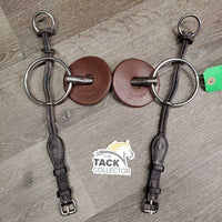 Sweet Iron French Link Loose Ring Gag Bit, Center Lozenge, Rubber Guards, Nunn Finer Nylon Cheeks, Trust Towel *vgc, clean, rubs, mnr rust, rubs & residue
