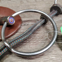 Sweet Iron French Link Loose Ring Gag Bit, Center Lozenge, Rubber Guards, Nunn Finer Nylon Cheeks, Trust Towel *vgc, clean, rubs, mnr rust, rubs & residue
