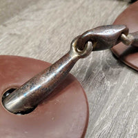 Sweet Iron French Link Loose Ring Gag Bit, Center Lozenge, Rubber Guards, Nunn Finer Nylon Cheeks, Trust Towel *vgc, clean, rubs, mnr rust, rubs & residue
