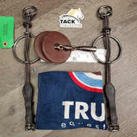 Sweet Iron French Link Loose Ring Gag Bit, Center Lozenge, Rubber Guards, Nunn Finer Nylon Cheeks, Trust Towel *vgc, clean, rubs, mnr rust, rubs & residue
