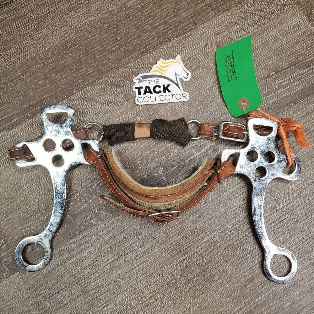 English Hackamore, chain *gc/fair, dirty, tied & taped, v.dirty, hair