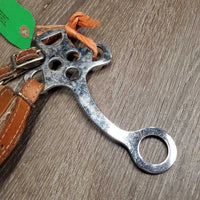 English Hackamore, chain *gc/fair, dirty, tied & taped, v.dirty, hair
