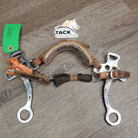 English Hackamore, chain *gc/fair, dirty, tied & taped, v.dirty, hair
