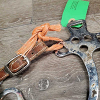 English Hackamore, chain *gc/fair, dirty, tied & taped, v.dirty, hair