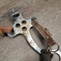 English Hackamore, chain *gc/fair, dirty, tied & taped, v.dirty, hair