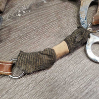 English Hackamore, chain *gc/fair, dirty, tied & taped, v.dirty, hair
