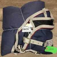 Hvy Winter Blanket, 2 legs *vgc, clean, mnr wpf, mnr snags, faded, threads, rubs