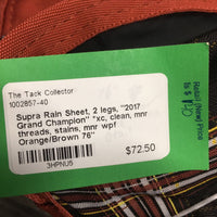 Rain Sheet, 2 legs, "2017 Grand Champion" *xc, clean, mnr threads, stains, mnr wpf
