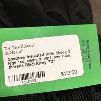 Insulated Rain Sheet, 2 legs *xc, clean, v. wpf, mnr rubs, threads