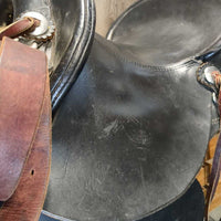 13.5" MW 5.5" Banzet Endurance Saddle, 2x latigos, Stirrups, Hobble Straps, wrapped leathers
