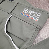 Hvy Full Seat Sticky Breeches *gc/fair, snags, discolored & rubbed seat/legs, seam puckers, faded, stains?, older, rubs, pills
