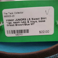 JUNIORS LS Sweat Shirt *vgc, seam rubs & frays, loose thread
