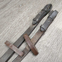 Thick Rubber Reins *gc, dirt, dry, stiff, faded, twisted/bent
