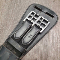 Padded Leather Short Girth, 2x els *gc, clean & dirty, hairy seams, rubs, scratches, film
