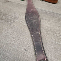Stamped Leather Breastcollar, snap, rivets *vgc, mnr dirt, stains & scrapes