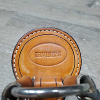 Stamped Leather Breastcollar, snap, rivets *vgc, mnr dirt, stains & scrapes