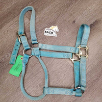 Nylon Halter *gc, clean, stains, faded, mnr frays/snags
