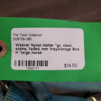 Nylon Halter *gc, clean, stains, faded, mnr frays/snags
