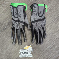 Pr Lycra Riding Gloves *gc/fair, clean, unstitched?sliced, peeling, snags/pilly
