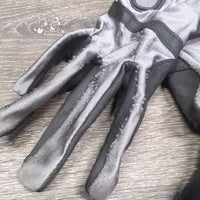 Pr Lycra Riding Gloves *gc/fair, clean, unstitched?sliced, peeling, snags/pilly
