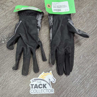 Pr Lycra Riding Gloves *gc/fair, clean, unstitched?sliced, peeling, snags/pilly
