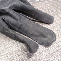 Pr Lycra Riding Gloves *gc/fair, clean, unstitched?sliced, peeling, snags/pilly
