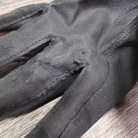 Pr Lycra Riding Gloves *gc/fair, clean, unstitched?sliced, peeling, snags/pilly
