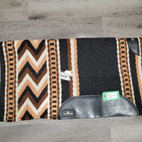 Wool Western Saddle Pad *gc, v. hairy, dirt, mnr scuffs, rubs, removed lining, mnr stains, pulls, pills