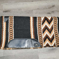 Wool Western Saddle Pad *gc, v. hairy, dirt, mnr scuffs, rubs, removed lining, mnr stains, pulls, pills