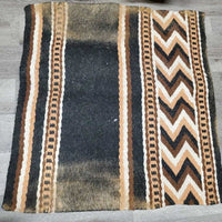 Wool Western Saddle Pad *gc, v. hairy, dirt, mnr scuffs, rubs, removed lining, mnr stains, pulls, pills