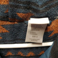 Canvas Fleece Lined Winter Jacket, Zipper & Snaps, hood *gc, faded, v.clumpy & hairy lining, unstitched cuff, rip, cuff stains
