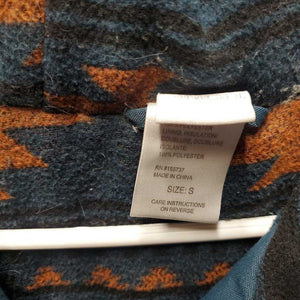 Canvas Fleece Lined Winter Jacket, Zipper & Snaps, hood *gc, faded, v.clumpy & hairy lining, unstitched cuff, rip, cuff stains