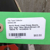 Lined Dress Boots, zips, tags *New
