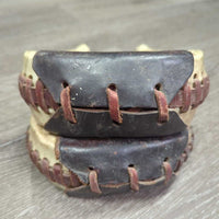 RawHide & Leather Western Stirrups *gc, dirty, rubs, stains, discolored, faded
