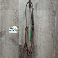 Soft Leather One Ear Belt Headstall, leather laces *vgc/xc, clean, mnr rubs & scrapes
