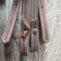 Soft Leather One Ear Belt Headstall, leather laces *vgc/xc, clean, mnr rubs & scrapes
