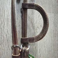 Soft Leather One Ear Belt Headstall, leather laces *vgc/xc, clean, mnr rubs & scrapes
