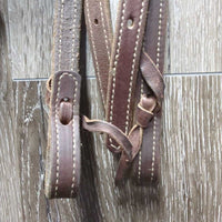 Soft Leather One Ear Belt Headstall, leather laces *vgc/xc, clean, mnr rubs & scrapes
